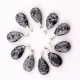 10pcs Rock Quartz Water Drop Pendulums Clear Crystal Chakra Healing Beads