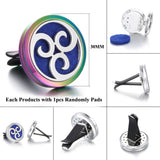 10pcs Rose Plated Car Aromatherapy Diffuser Perfume Essential Oil Locket Pendant
