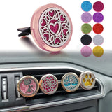 10pcs Rose Plated Car Aromatherapy Diffuser Perfume Essential Oil Locket Pendant