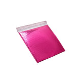 10pc Rose Pink Bubble Bags 15*13cm Metallic Padded Mailers