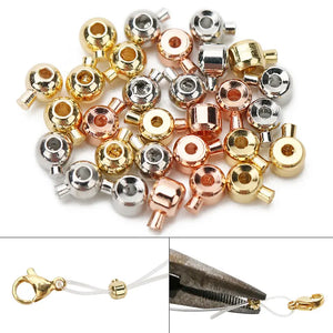 10pcs 3mm Round Copper Crimp Beads for Jewelry Making