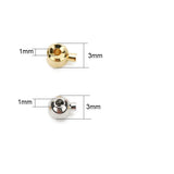 10pcs 3mm Round Copper Crimp Beads for Jewelry Making