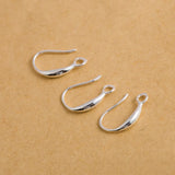 10pcs S925 Sterling Silver Earring Hooks 14.5x7mm Leverback French Wire