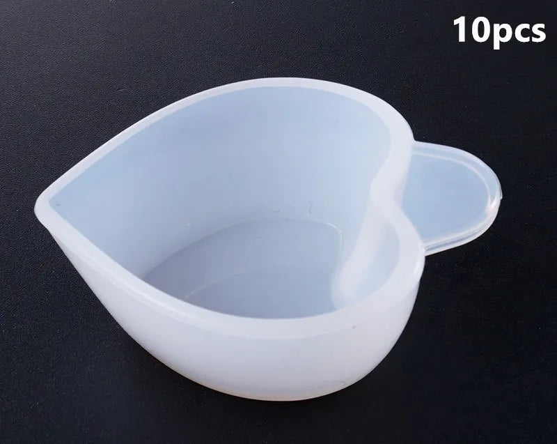 10pcs Silicone Measuring Cup For UV Epoxy Resin Mold DIY Casting Tools