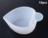 10pcs Silicone Measuring Cup For UV Epoxy Resin Mold DIY Casting Tools