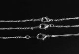 10pcs Silver Plated Water Wave Necklace Chains for Women 16" 18" 20" 24"