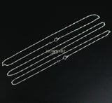 10pcs Silver Plated Water Wave Necklace Chains for Women 16" 18" 20" 24"