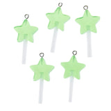 10pcs Yellow Candy Star Resin Lollipop Charms DIY Jewelry Making Earring
