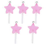 10pcs Yellow Candy Star Resin Lollipop Charms DIY Jewelry Making Earring