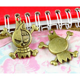 10pcs Skull Charms Pendant Antique Bronze Pirate Skull Pendants Jewelry Diy