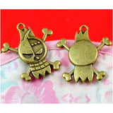 10pcs Skull Charms Pendant Antique Bronze Pirate Skull Pendants Jewelry Diy