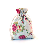 10pcs Small Cotton Bags 10x14cm Drawstring Pouch Linen Cotton Bag