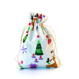 10pcs Small Cotton Bags 10x14cm Drawstring Pouch Linen Cotton Bag