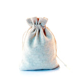 10pcs Small Cotton Bags 10x14cm Drawstring Pouch Linen Cotton Bag