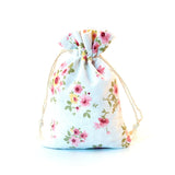 10pcs Small Cotton Bags 10x14cm Drawstring Pouch Linen Cotton Bag