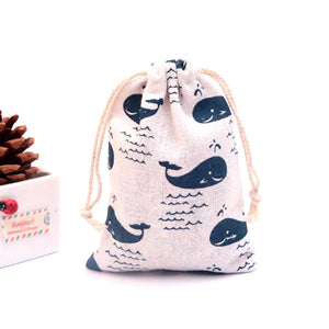 10pcs Small Cotton Bags 9x12cm Drawstring Gift Bag Pouches Wedding Party Favor