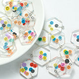 10pcs Smiley Face Acrylic Polygon Charm Pendant for Jewelry Making