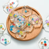 10pcs Smiley Face Acrylic Polygon Charm Pendant for Jewelry Making