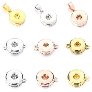 10pcs Metal Snap Button Accessories for DIY Snap Jewelry Finding