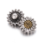 10pcs Metal Flower Cross Christmas Snaps 12mm DIY Snap Button Jewelry