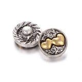 10pcs Metal Flower Cross Christmas Snaps 12mm DIY Snap Button Jewelry
