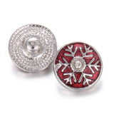 10pcs Metal Flower Cross Christmas Snaps 12mm DIY Snap Button Jewelry