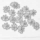 10pcs Spider Silver Crystal Rhinestone Charms Jewelry Earring Crafts