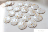 10pcs Macaron Circular Diamond Platinum Disc Lozenge Earring DIY Accessories