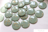 10pcs Macaron Circular Diamond Platinum Disc Lozenge Earring DIY Accessories
