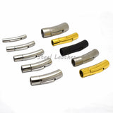 10pcs Stainless Steel Bayonet Clasp PushLock Lace Buckle Leather Cord Clasps