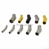 10pcs Stainless Steel Bayonet Clasp PushLock Lace Buckle Leather Cord Clasps