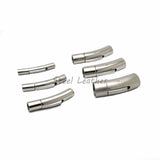 10pcs Stainless Steel Bayonet Clasp PushLock Lace Buckle Leather Cord Clasps