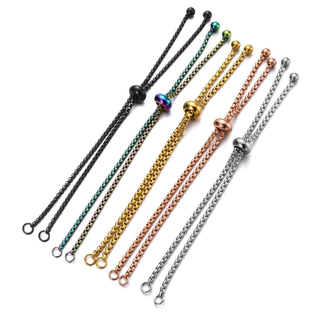 10pcs Stainless Steel Bracelet 5 colors for Jewelry Making