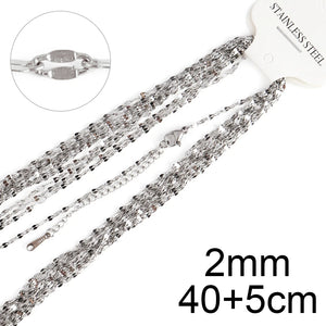 10pcs/lot Stainless Steel Chains With Lobster Clasp