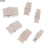 10pcs Stainless Steel Clasp Crimp Jaw Hook Watch Band Clasp