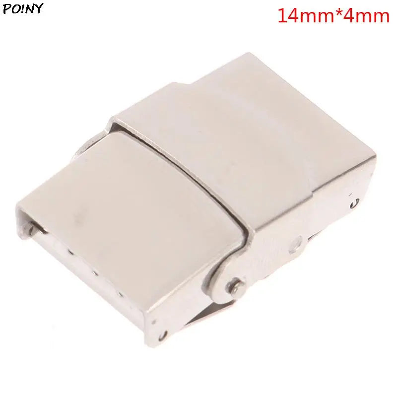 10pcs Stainless Steel Clasp Crimp Jaw Hook Watch Band Clasp