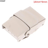 10pcs Stainless Steel Clasp Crimp Jaw Hook Watch Band Clasp