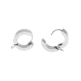 10pcs Stainless Steel Clip Earrings Hiphop Rock Style DIY Jewelry Parts