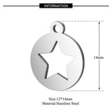 10pcs Stainless Steel Sun Dog Paw DIY Charms Heart Necklace Pendant