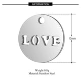 10pcs Stainless Steel Sun Dog Paw DIY Charms Heart Necklace Pendant
