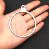 10pcs Stainless Steel Hollow Charms for DIY Jewelry Making