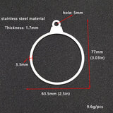 10pcs Stainless Steel Hollow Charms for DIY Jewelry Making