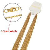 10pcs Stainless Steel Link Cable Chain Necklace for DIY Jewelry Making