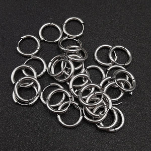 10pcs Stainless Steel Hoop Earrings 2.5mm 2.0mm Thick Men Women Colorful Circle