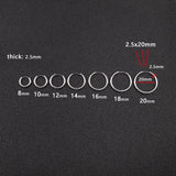 10pcs Stainless Steel Hoop Earrings 2.5mm 2.0mm Thick Men Women Colorful Circle