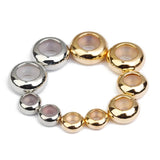 10pcs Spacer Beads Stopper with Silicone Rubber for Slider Bracelet