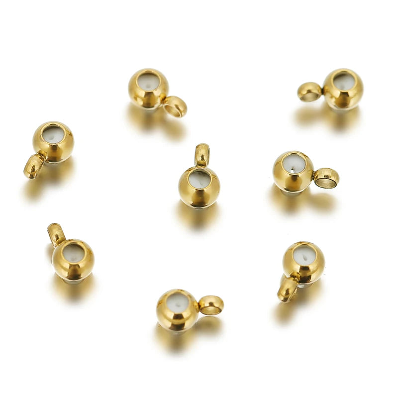 10pcs Stainless Steel Spacer Charm Beads for DIY Jewelry Making