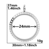 10pcs Stainless Steel DIY Memory Locket Pendant for Necklace