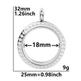 10pcs Stainless Steel DIY Memory Locket Pendant for Necklace