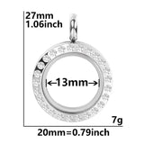 10pcs Stainless Steel DIY Memory Locket Pendant for Necklace
